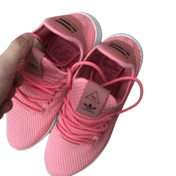 Rare 2017 Adidas X Pharrell Hu Tennis Shoes Tactile Rose Size 11 Pink - Picture 5 of 14